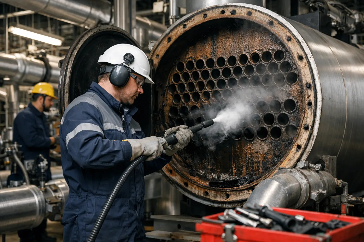 Katlamaja puhastus seisaku ajal kindlas ajas